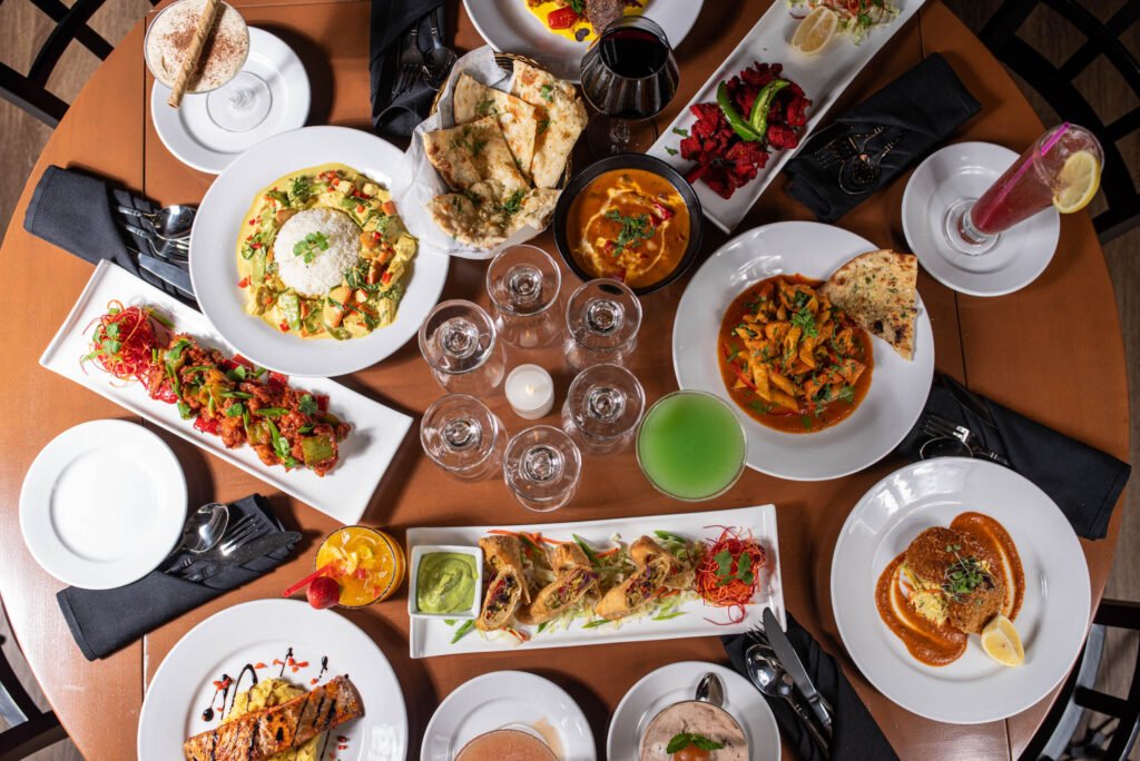 Indian fusion food platter at Temptinn in Downtown Naperville